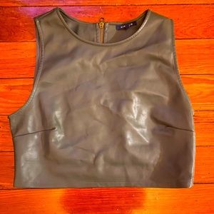 Going Out Grey/Green Crop Top size large
